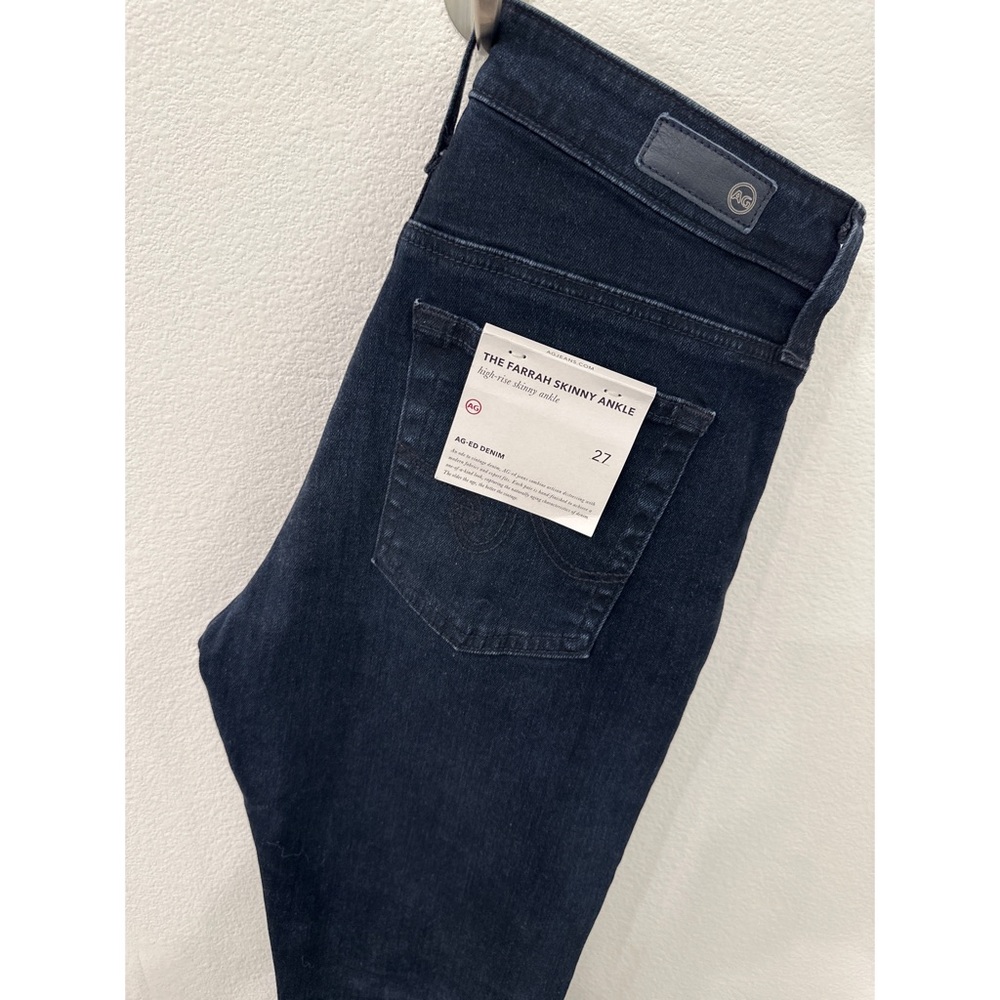 NWT AG Adriano Goldschmeid The Farrah Skinny Ankle High Rise Denim Jeans 27 $198